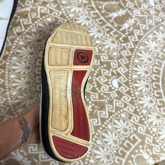 Converse Size 13 Mens  Basketball Shoes Leather White Red used Condition - Picture 4 of 9